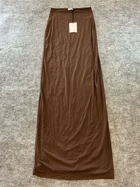 CHAM Women's Long Brown Maxi Skirt Size M/L